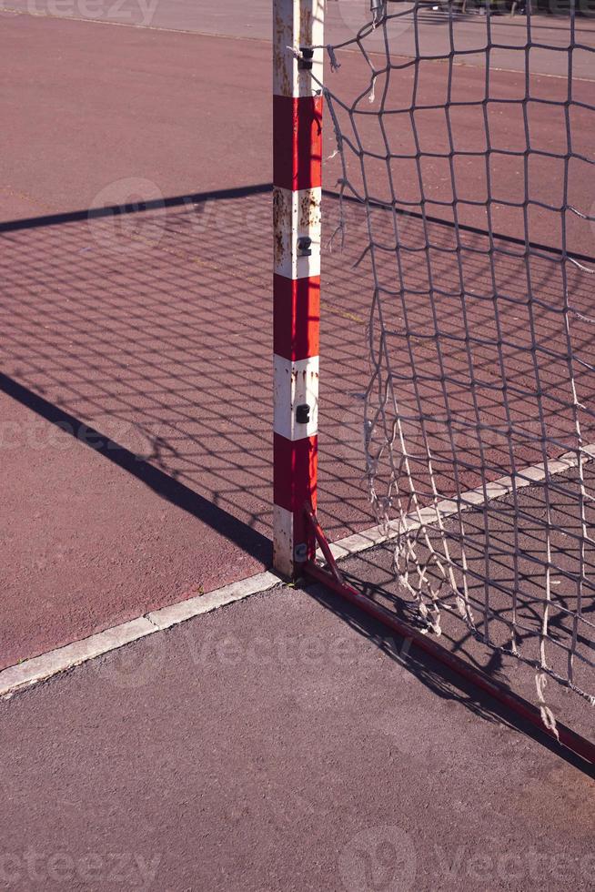 old street soccer goal sport equipment photo