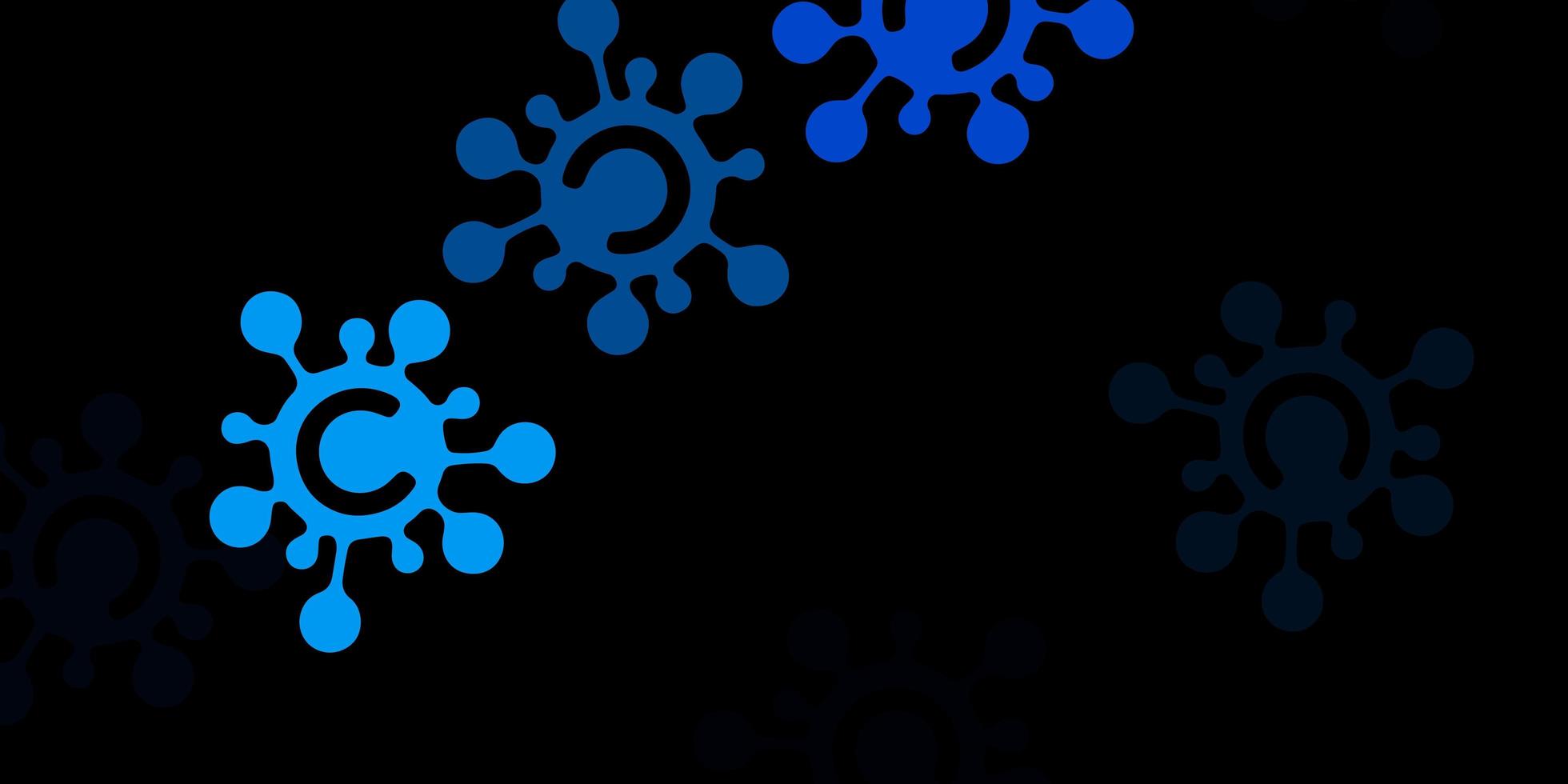 Dark blue vector template with flu signs.