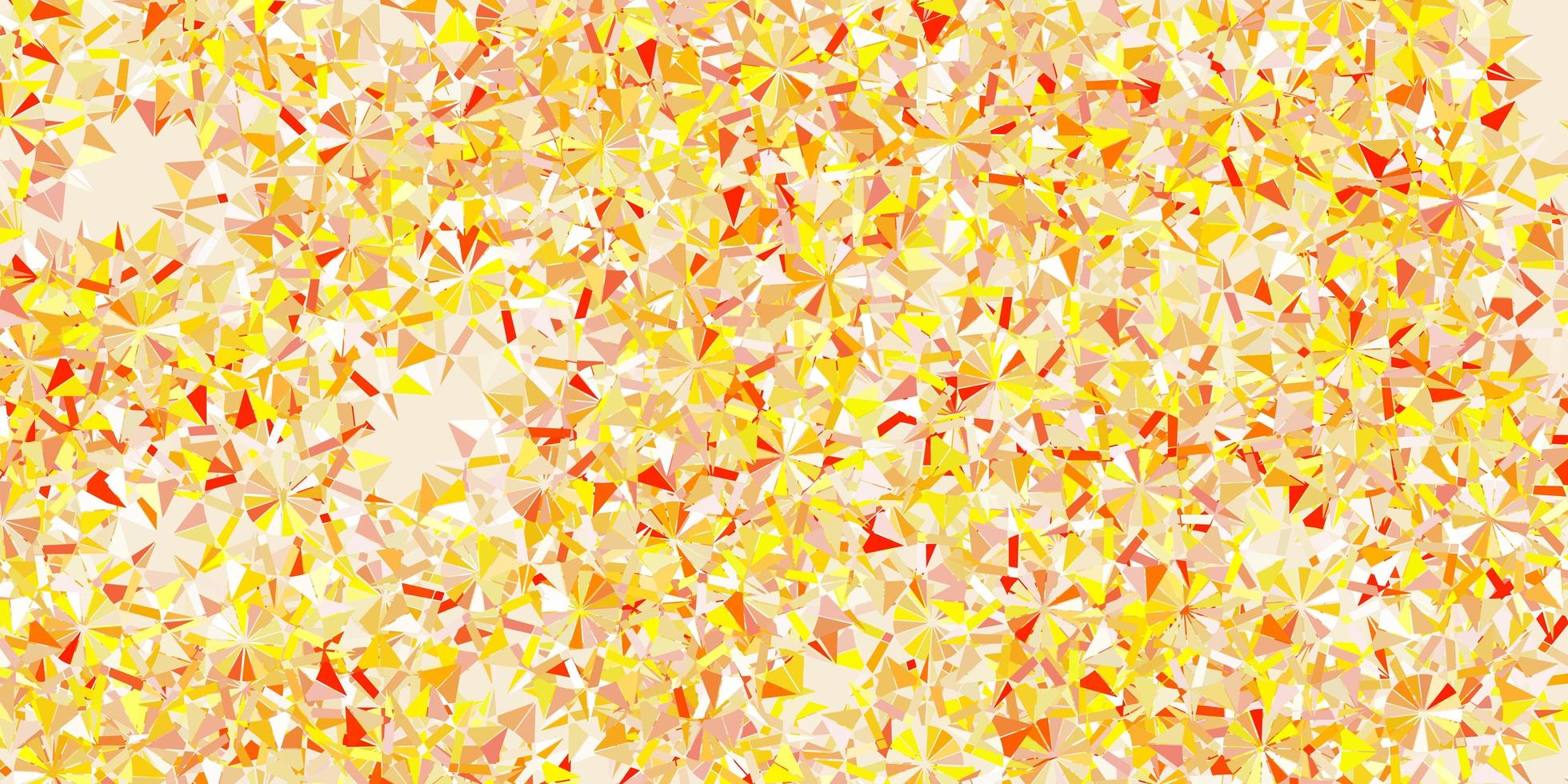 Light pink, yellow vector texture with bright snowflakes.