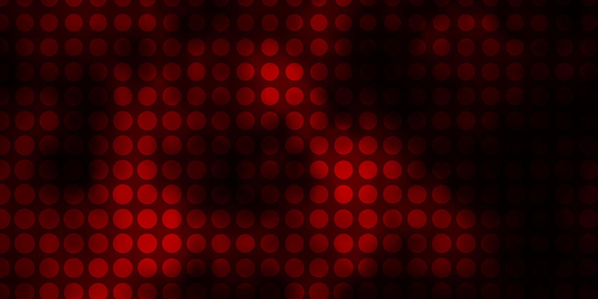Dark Red vector template with circles.