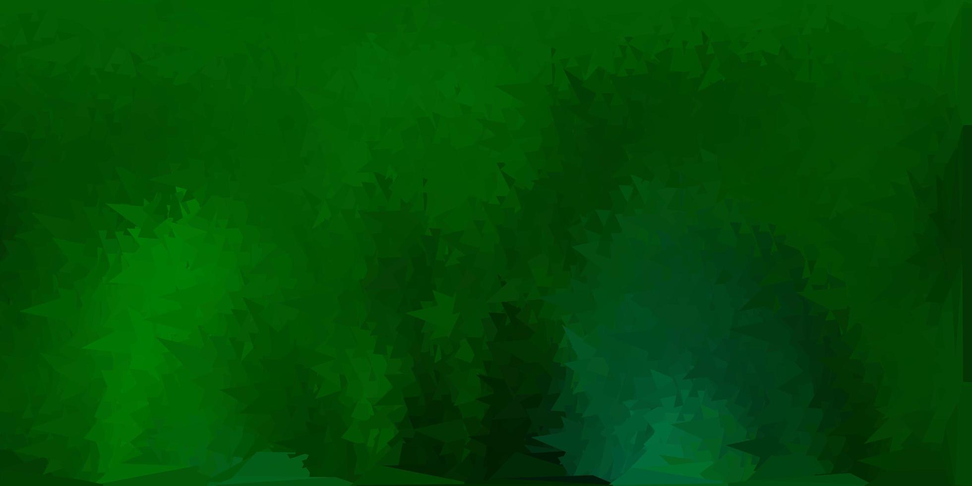 Dark green vector gradient polygon design.