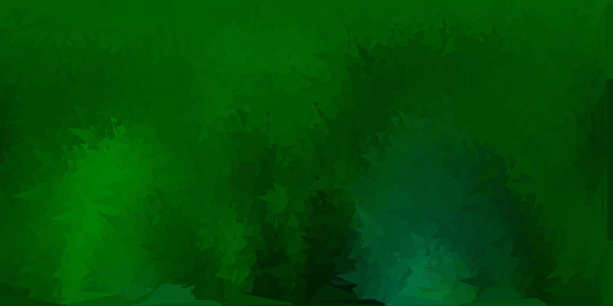 diseño de polígono degradado vectorial verde oscuro. vector