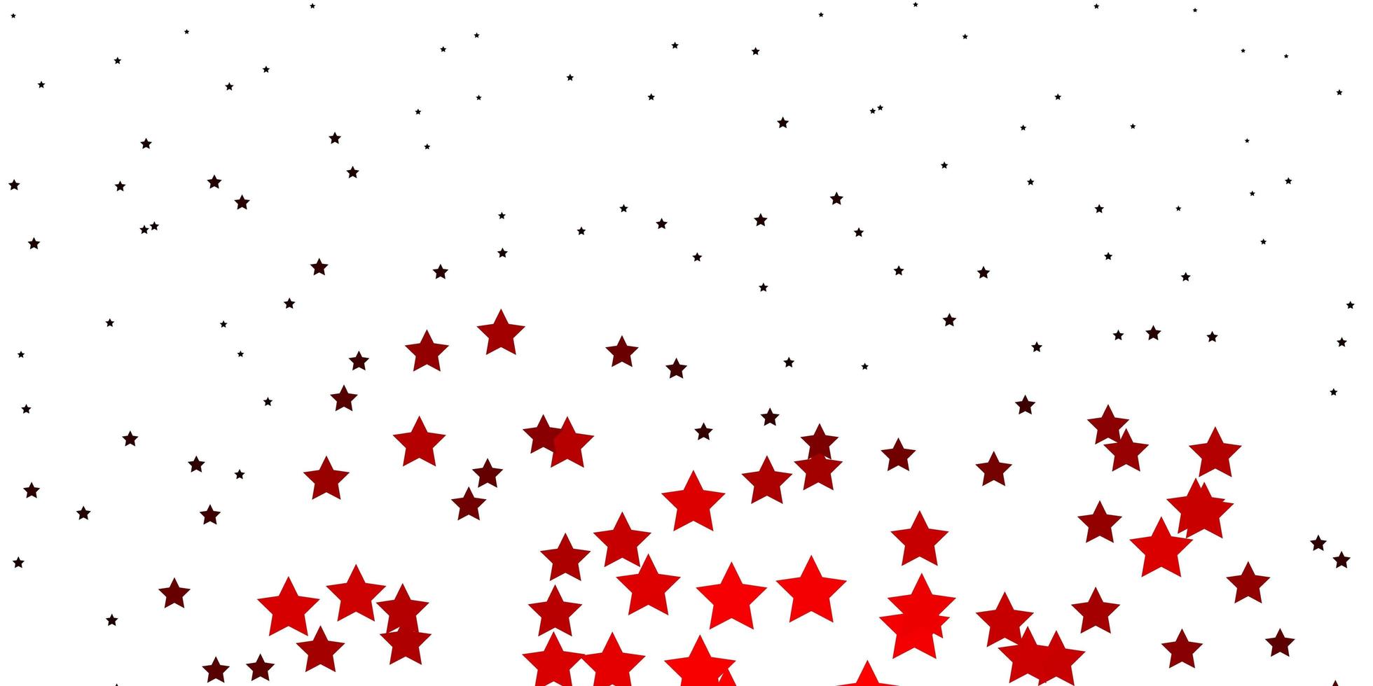 Dark Red vector template with neon stars.