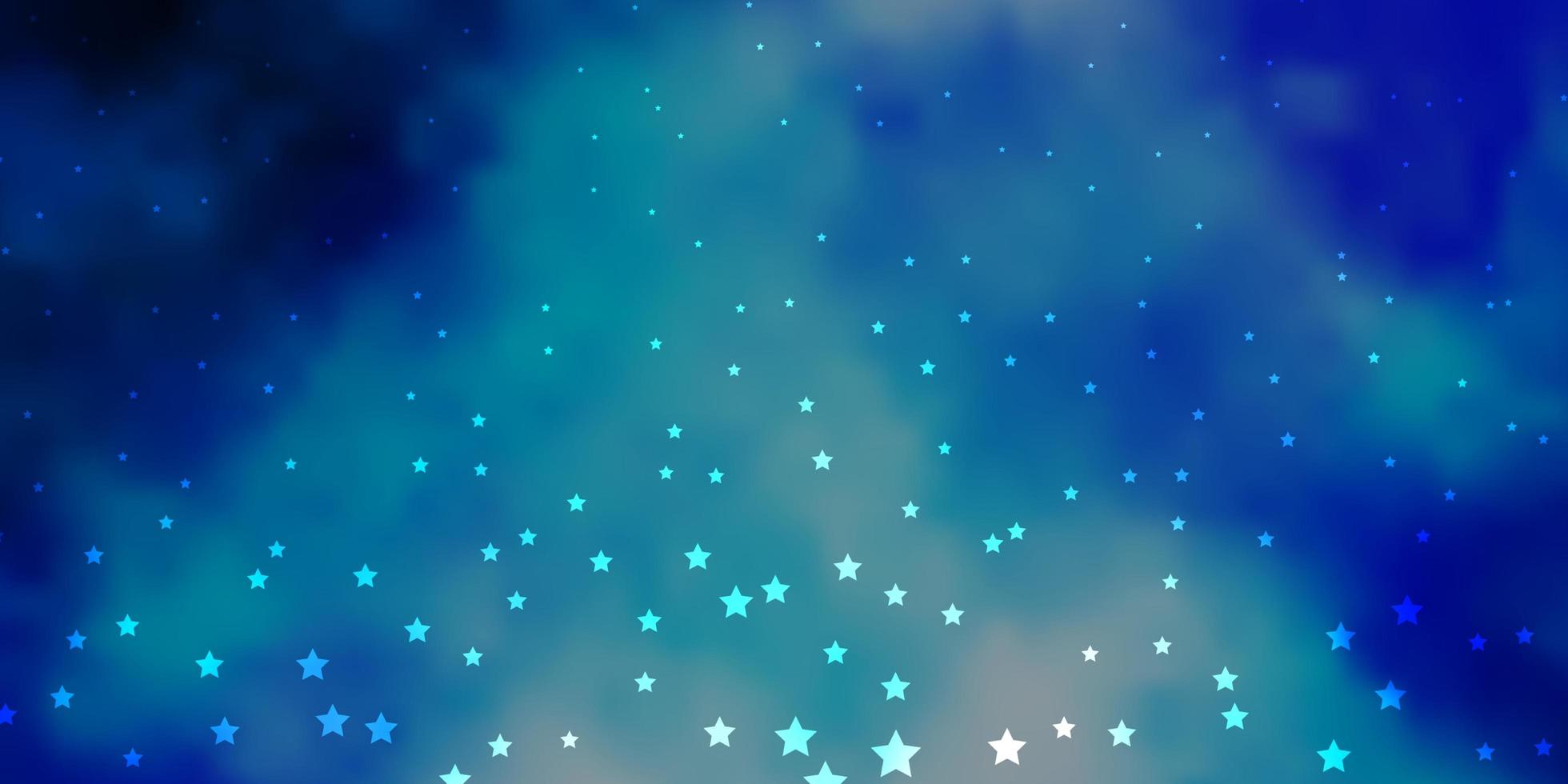 Dark BLUE vector texture with beautiful stars.