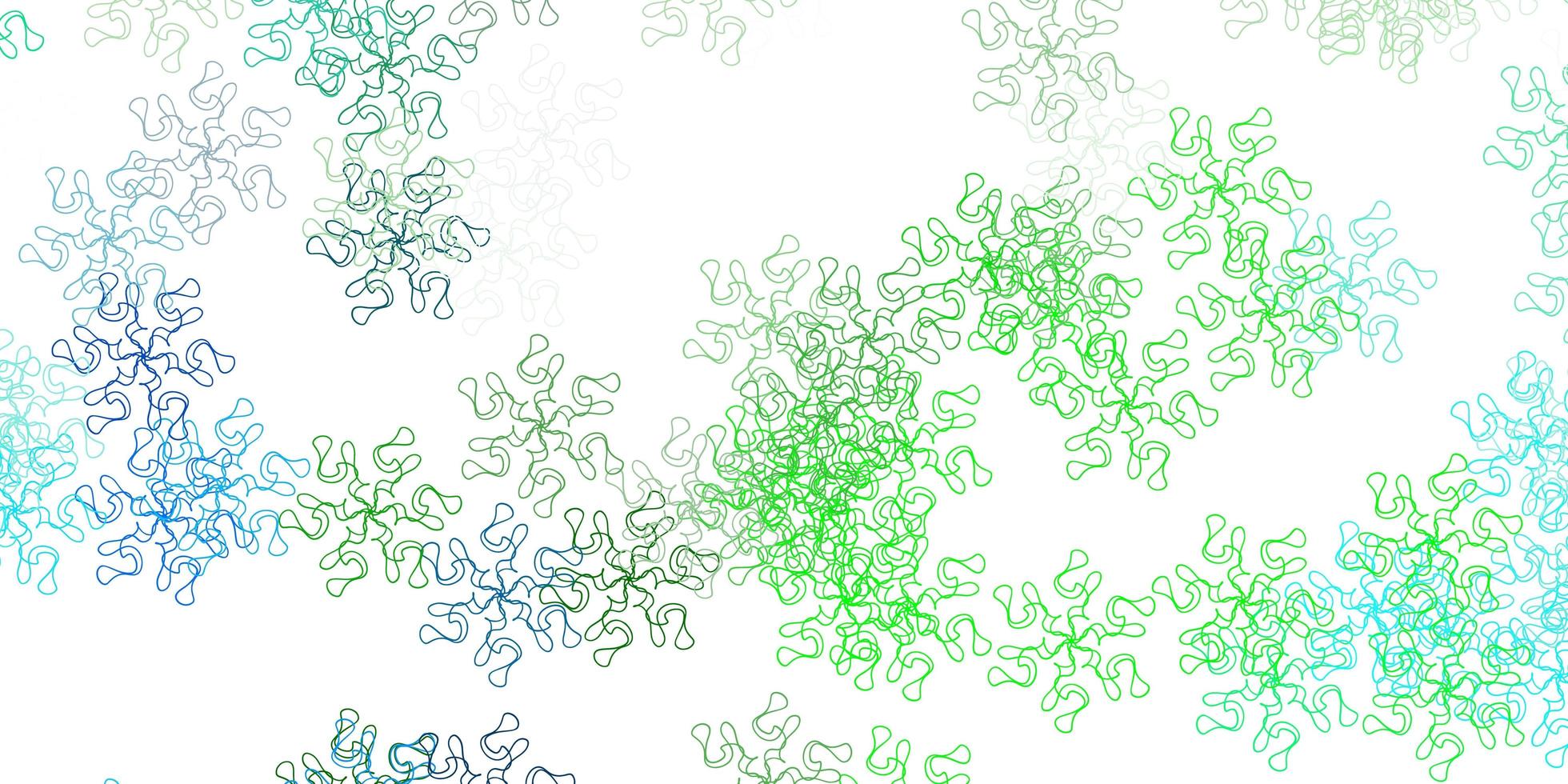 Light multicolor vector doodle template with flowers.