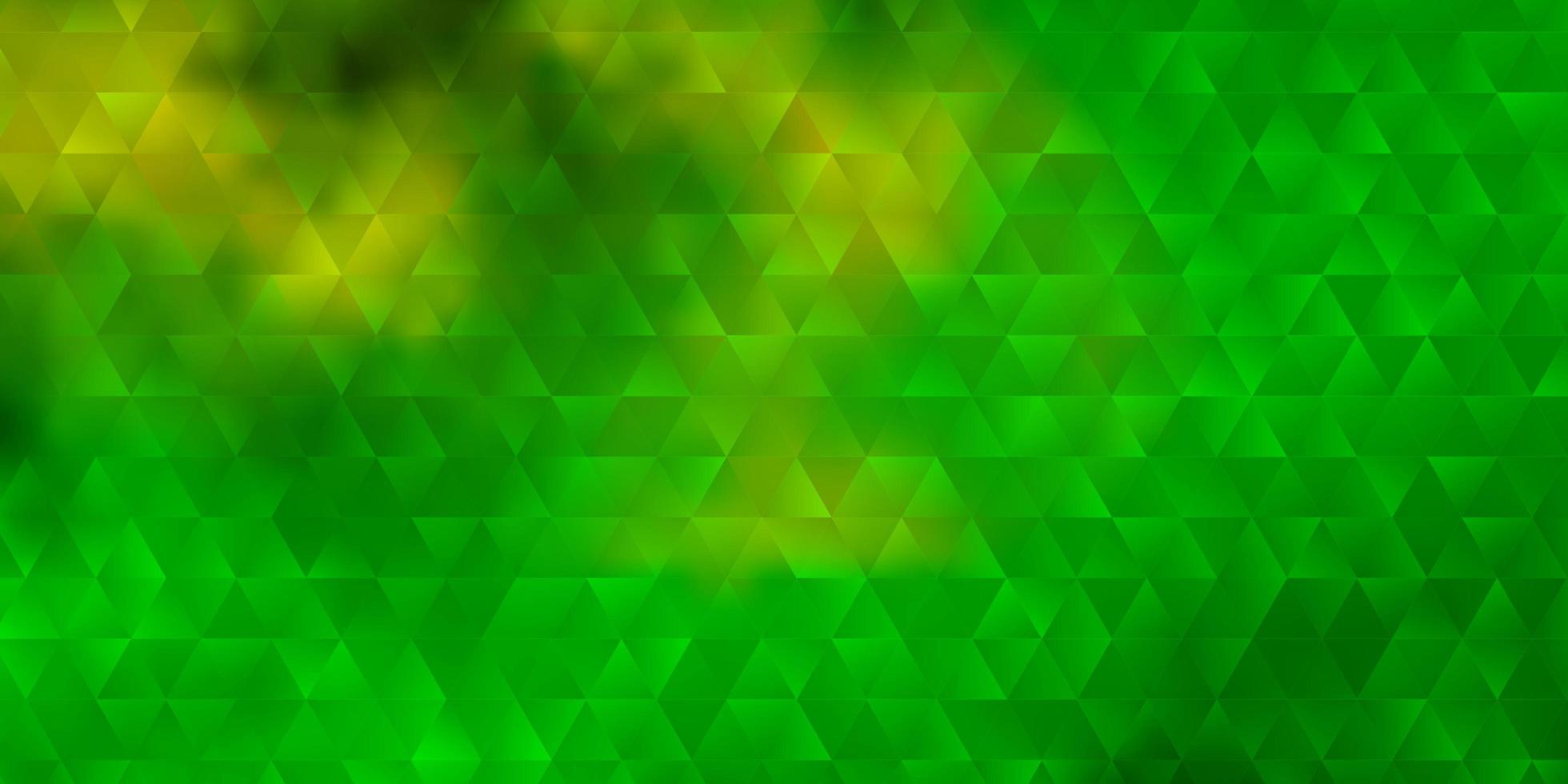 Light Green, Yellow vector template with crystals, triangles.