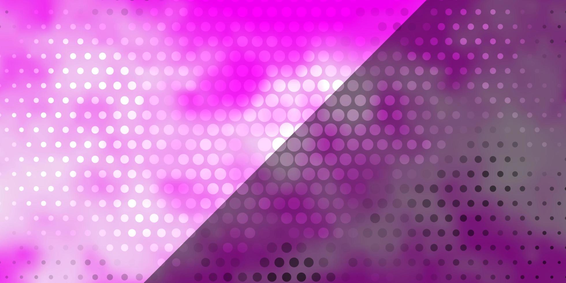Light Pink vector pattern with circles.
