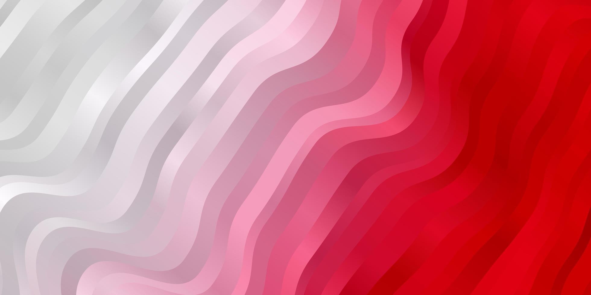 textura de vector rojo claro con curvas.