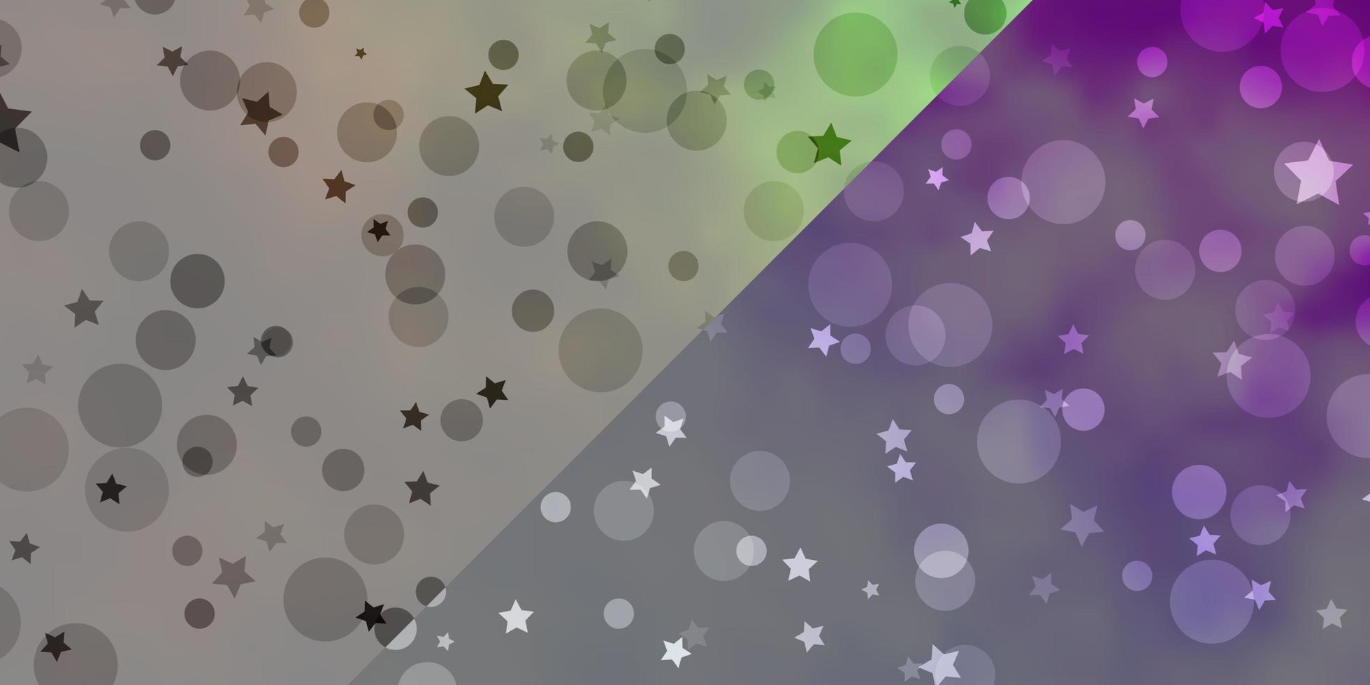 Vector template with circles, stars.