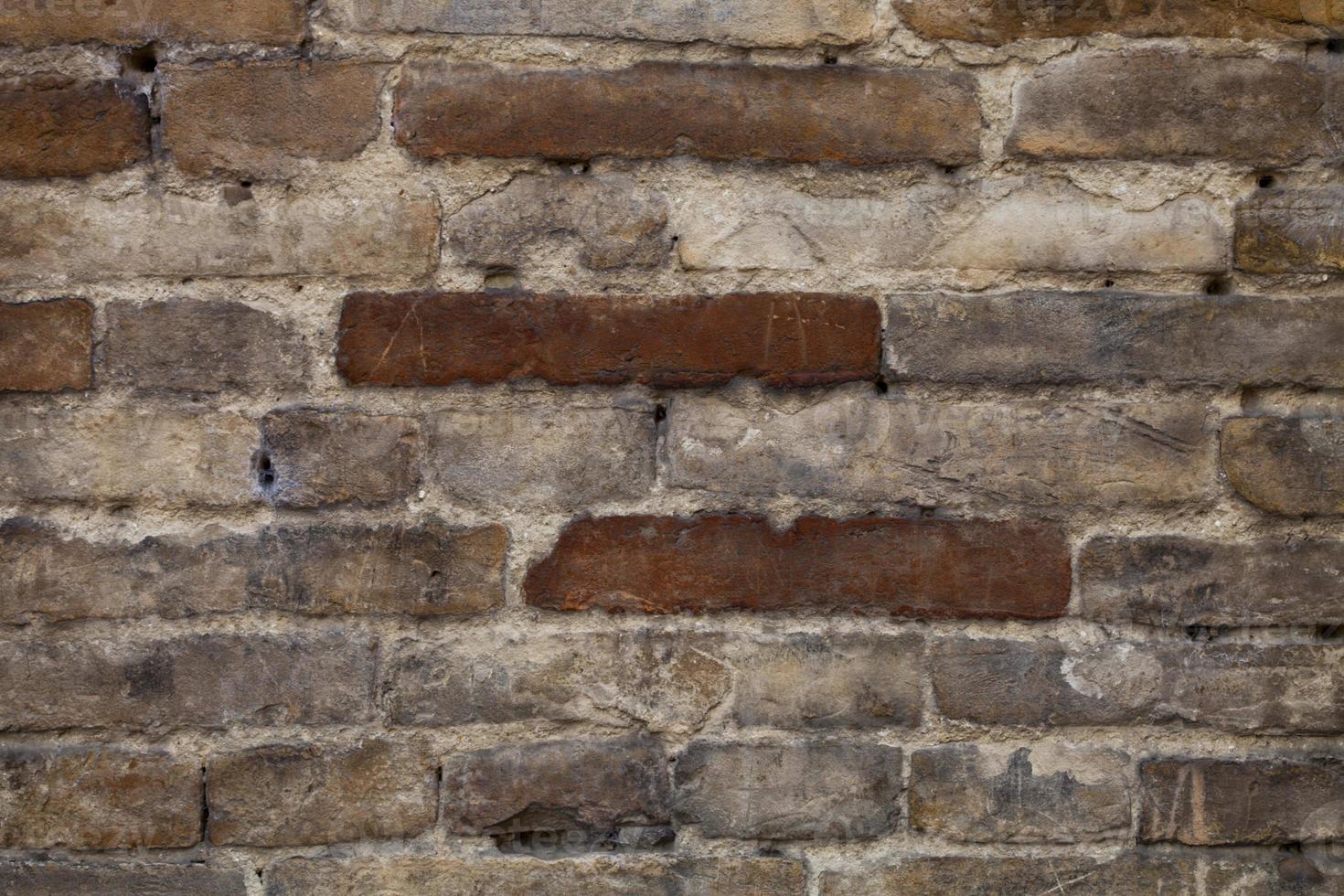 Antique brick wall texture photo