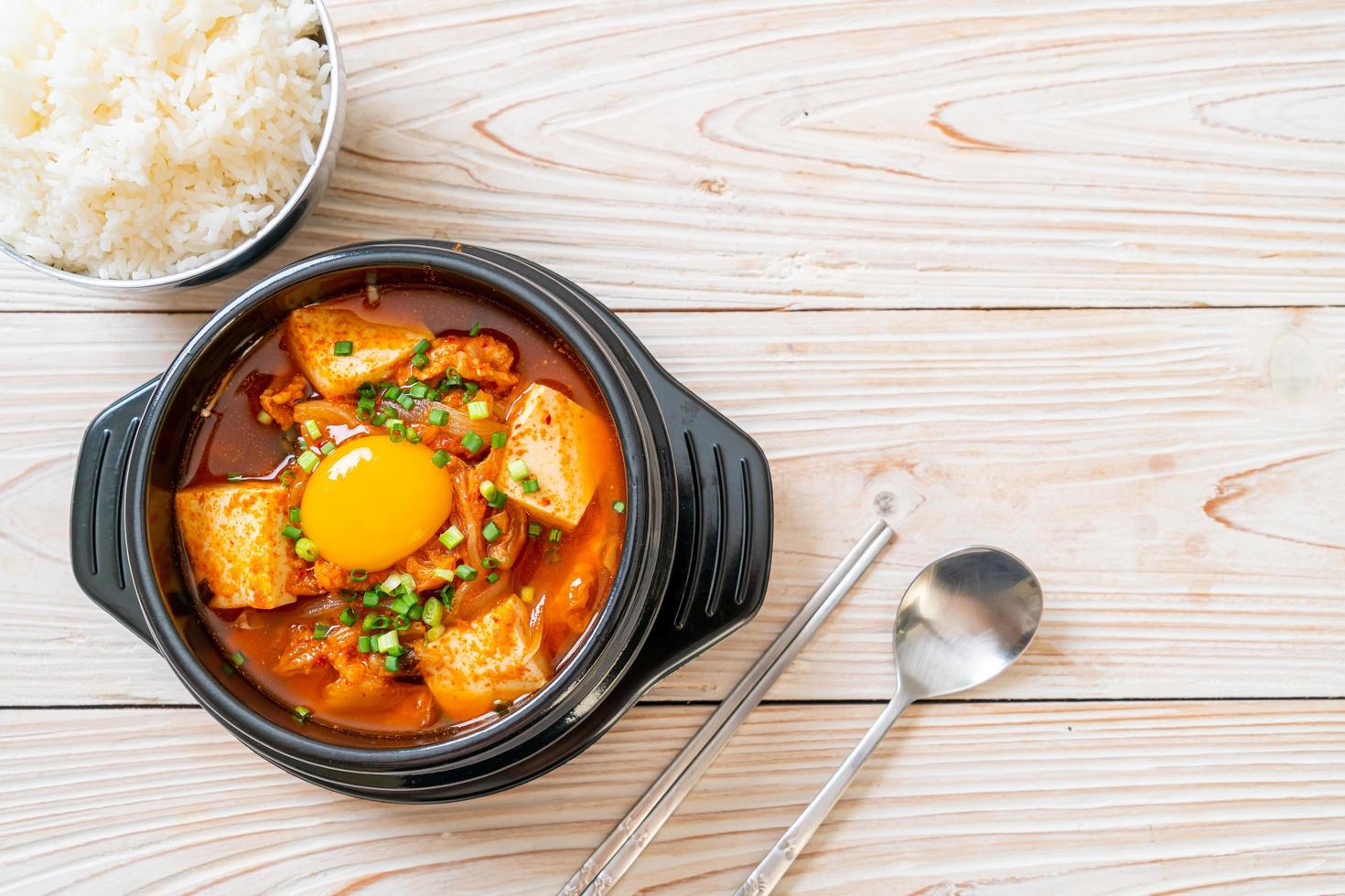 Kimchi Soup with Tofu and Egg or Korean Kimchi Stew 2900910 Stock Photo