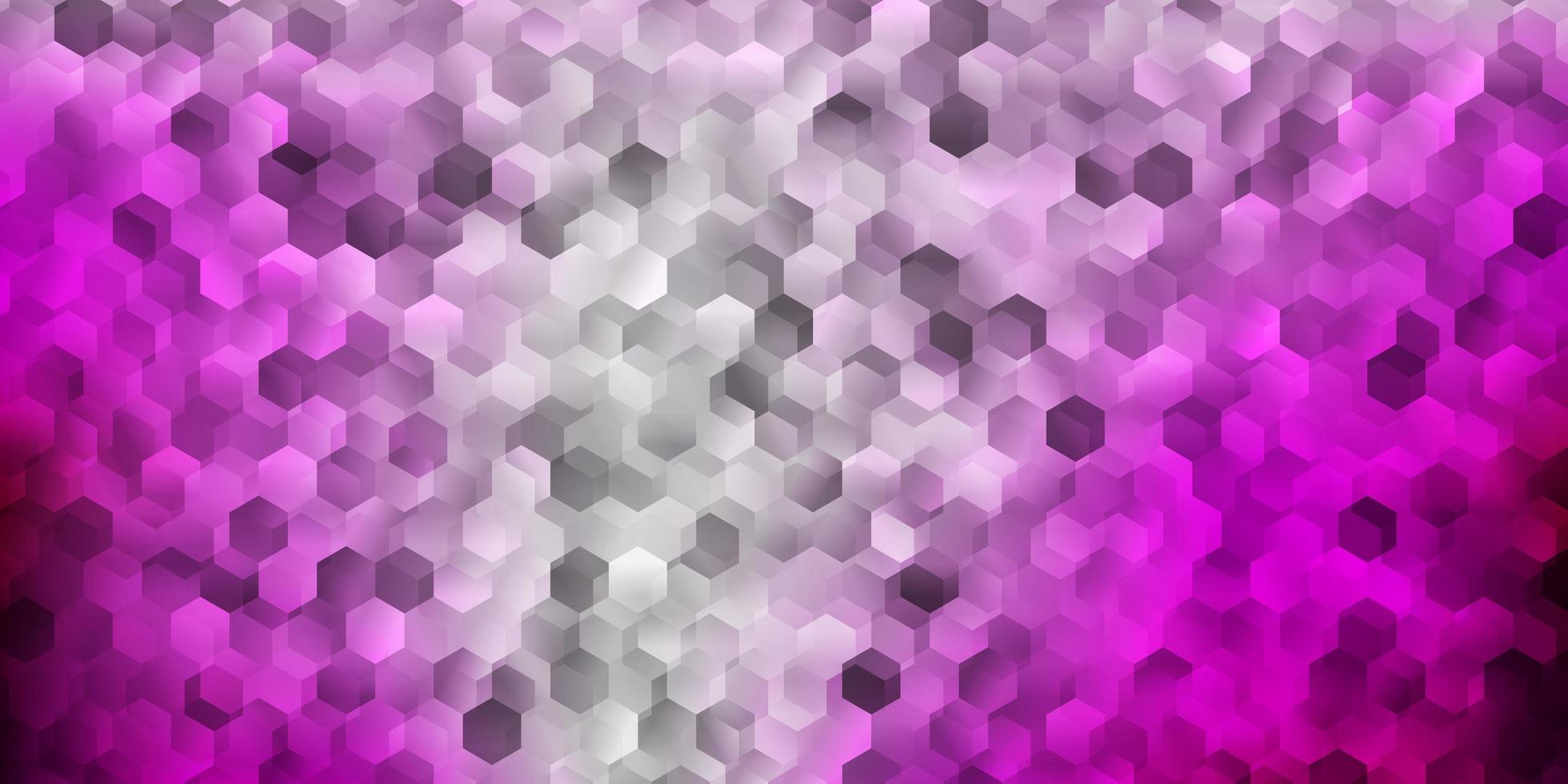 Fondo de vector rosa claro con formas hexagonales.
