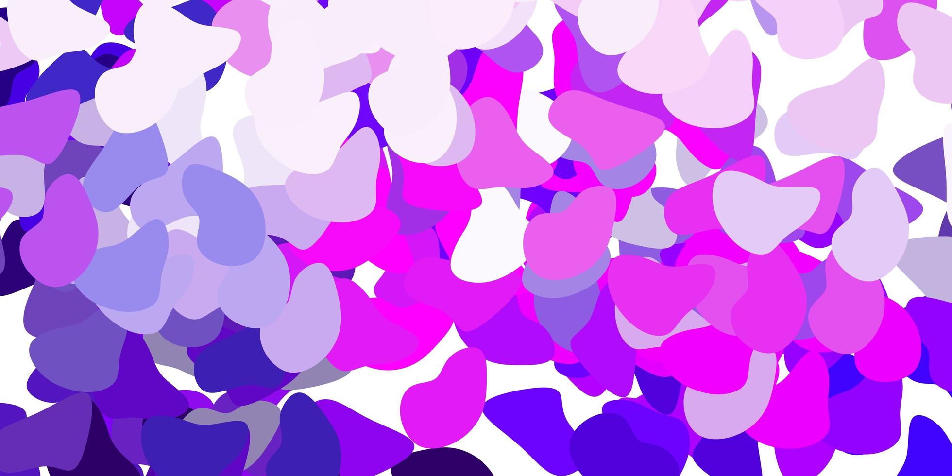 Light purple, pink vector texture with memphis shapes.