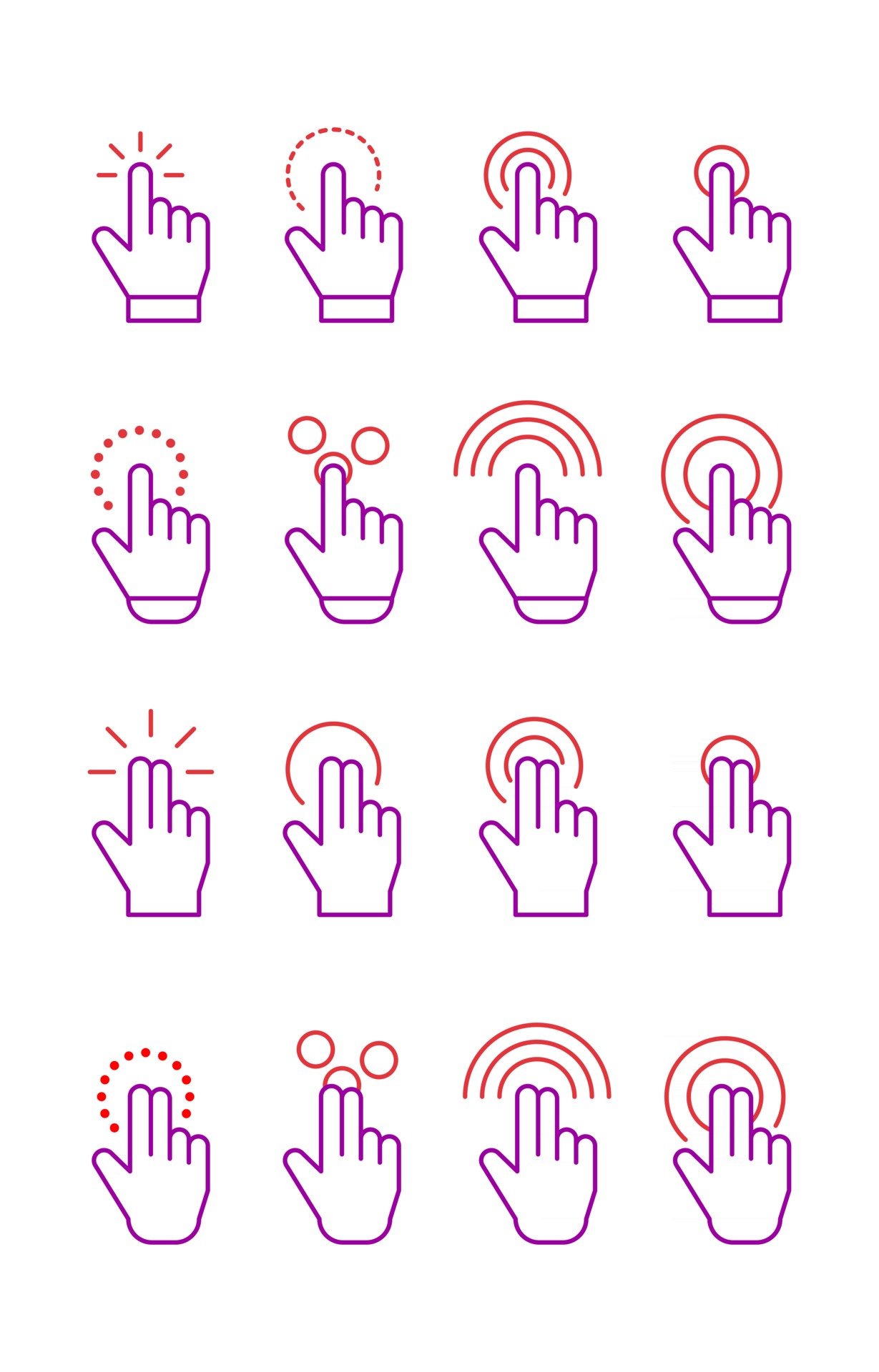 Download Hand Cursor Icon Collection 2901232 Vector Art at Vecteezy