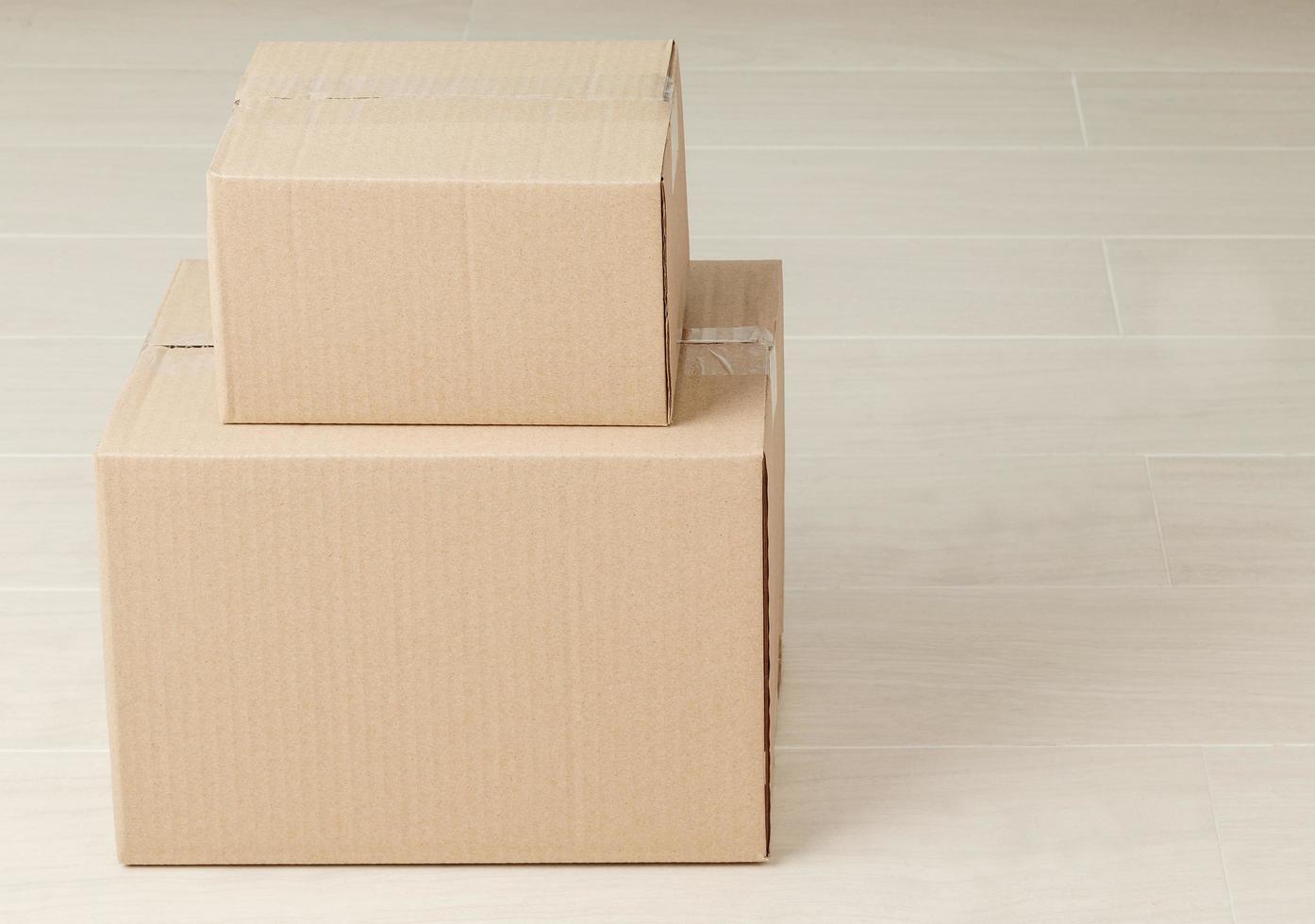 Cardboard box mockup photo