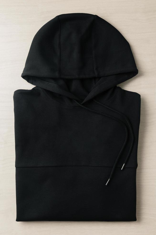 maqueta de sudadera con capucha negra o sudadera foto