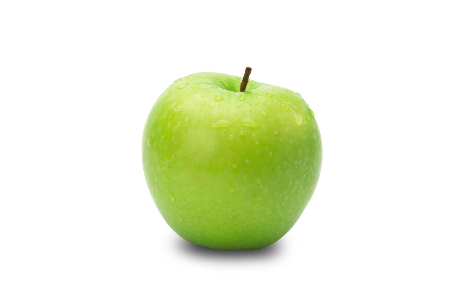 Green apples isolated on white background with clipping path photo