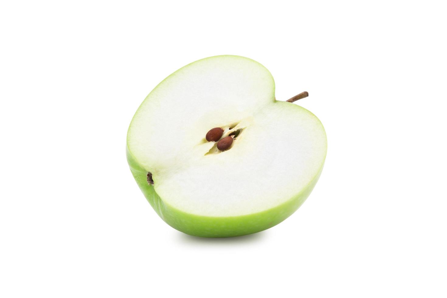 Green apples isolated on white background with clipping path photo
