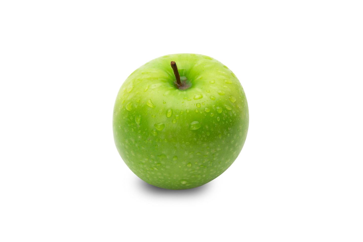 Green apples isolated on white background with clipping path photo