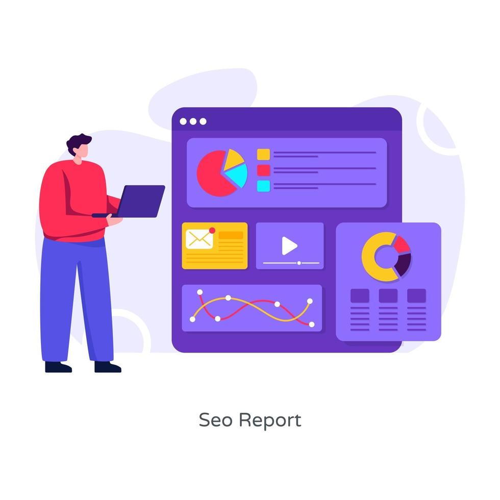 Web  Seo Report vector