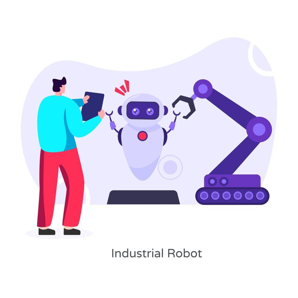 Industrial Production  Robot vector