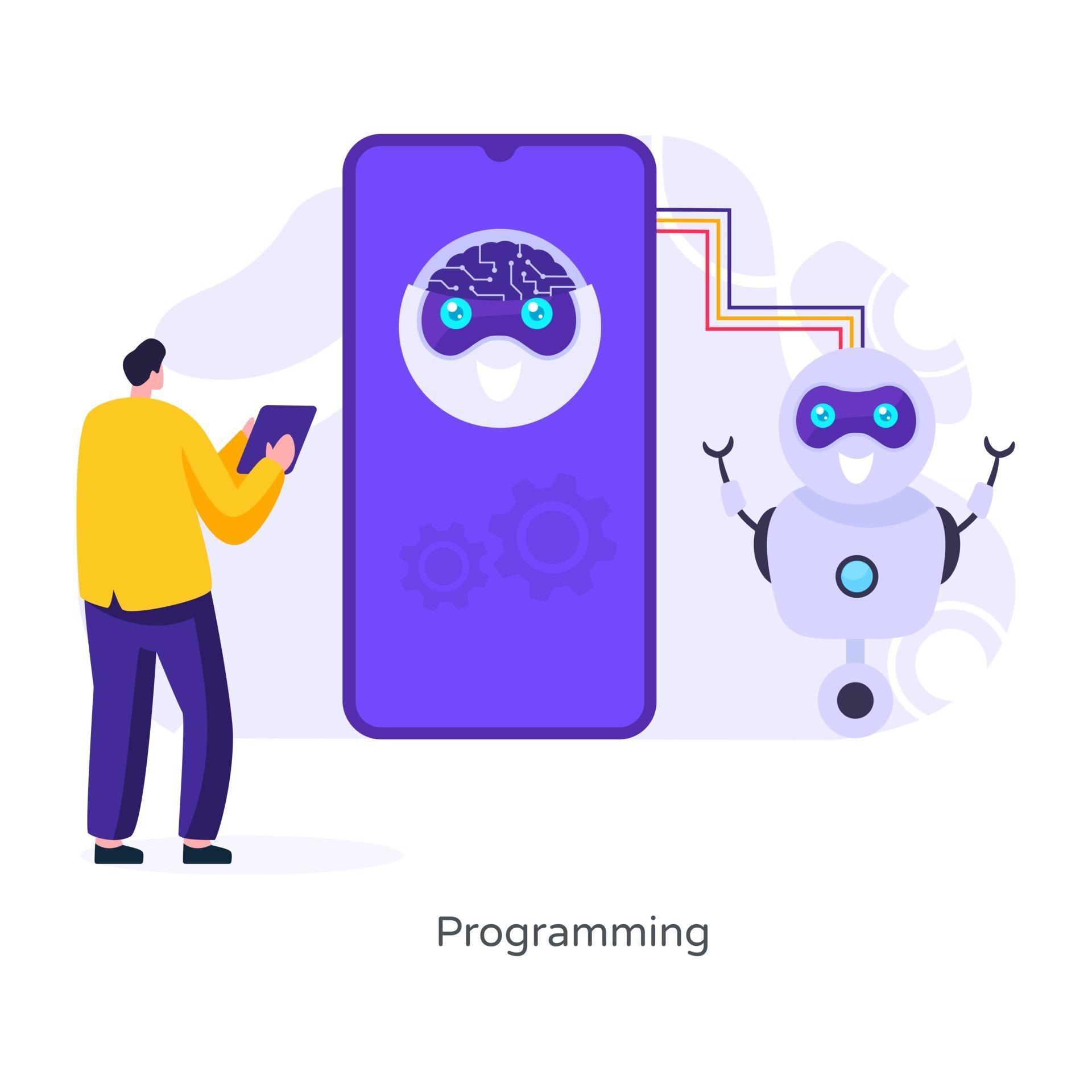 Robot Programming software 2902211 Vector Art at Vecteezy