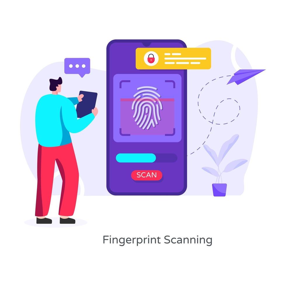 Finger print Scanning vector