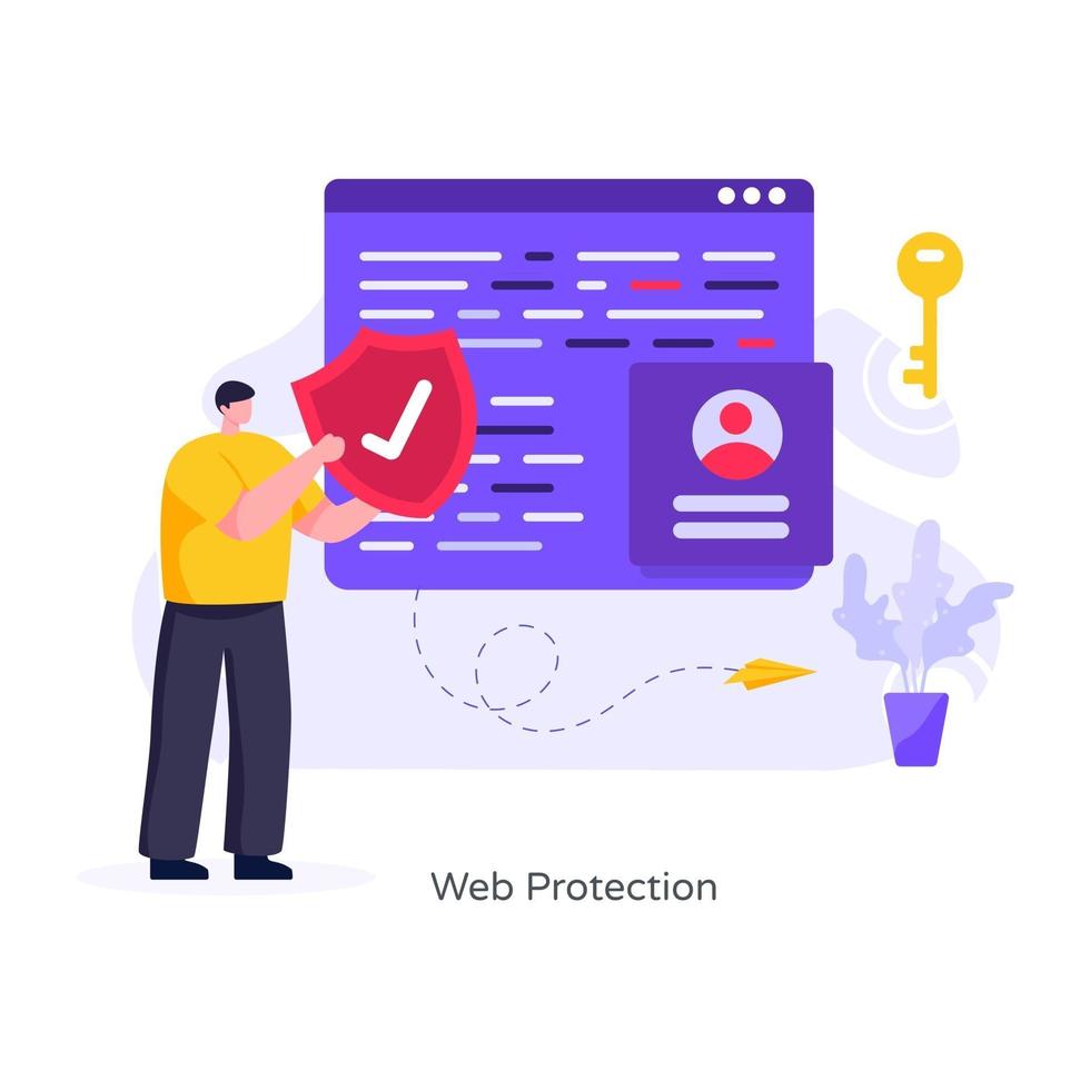Web Protection and Security vector