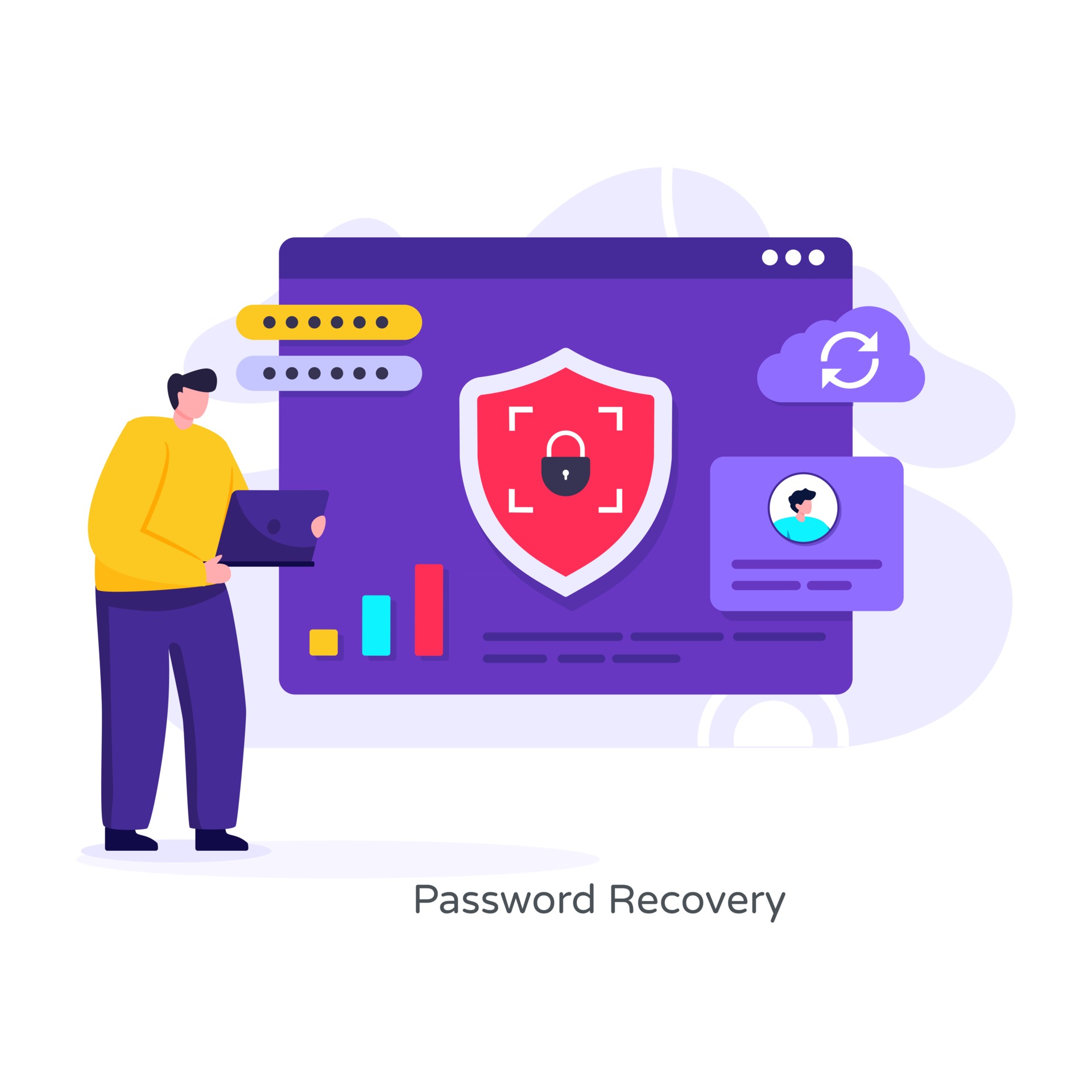 Web Password Recovery 2902244 Vector Art at Vecteezy