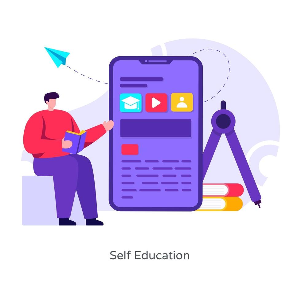 online   Self Education vector