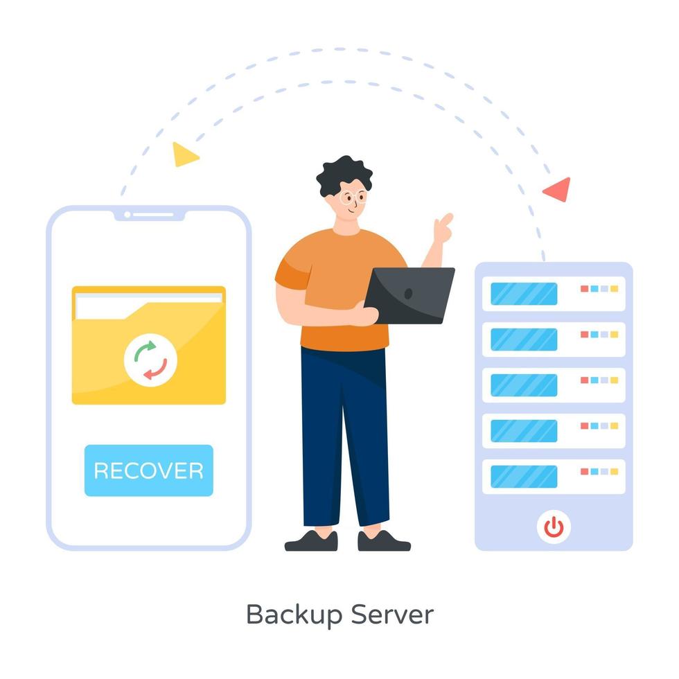 Back up Server vector