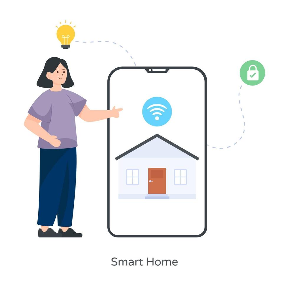 Smart Home app vector