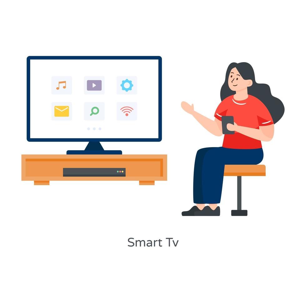 Smart Tv Display vector