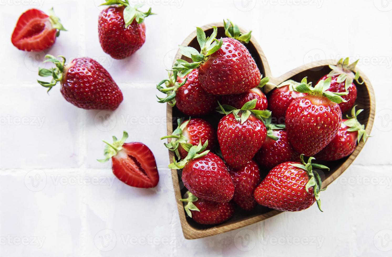 Fresh ripe delicious strawberries photo