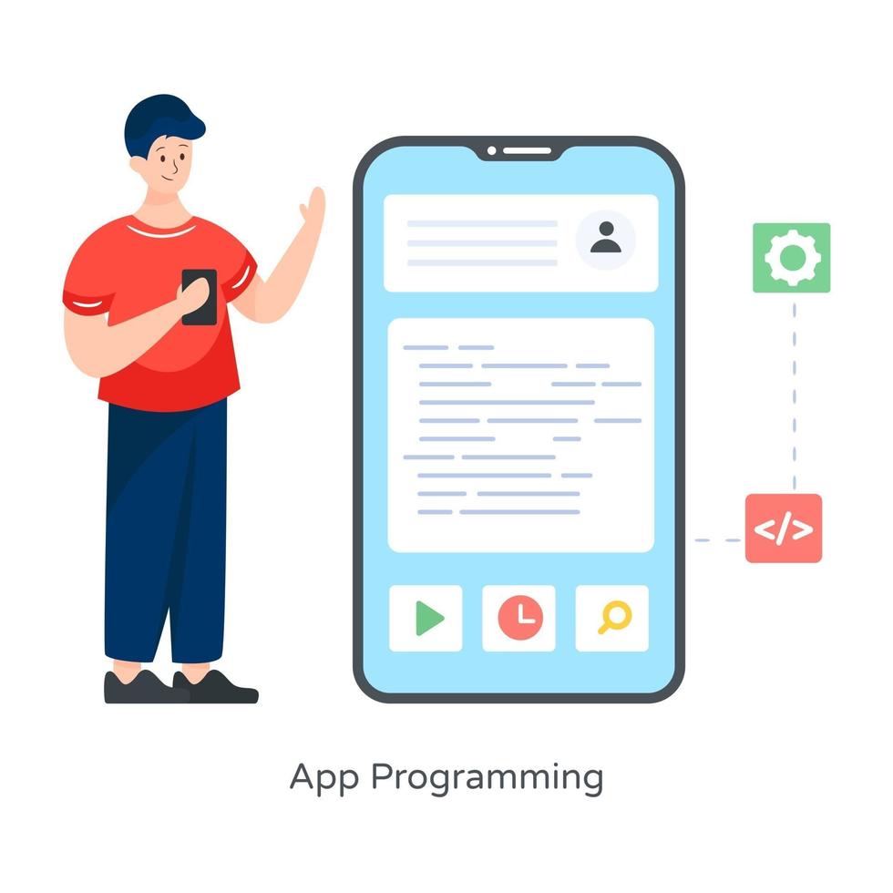 Mobile  Programming App vector