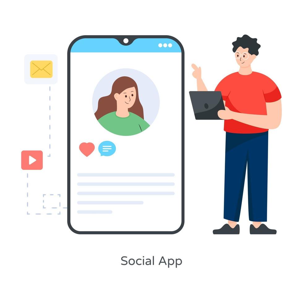 Social Media App vector