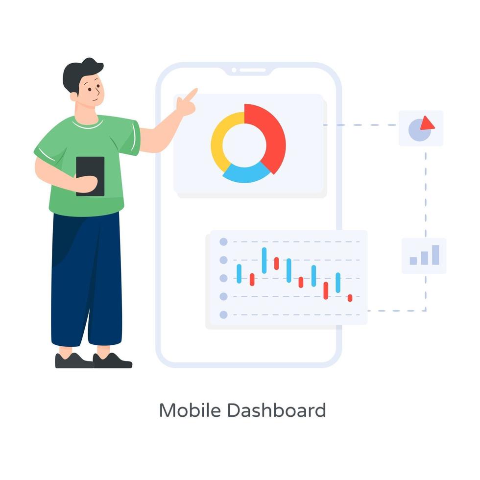 Mobile Dash Board vector