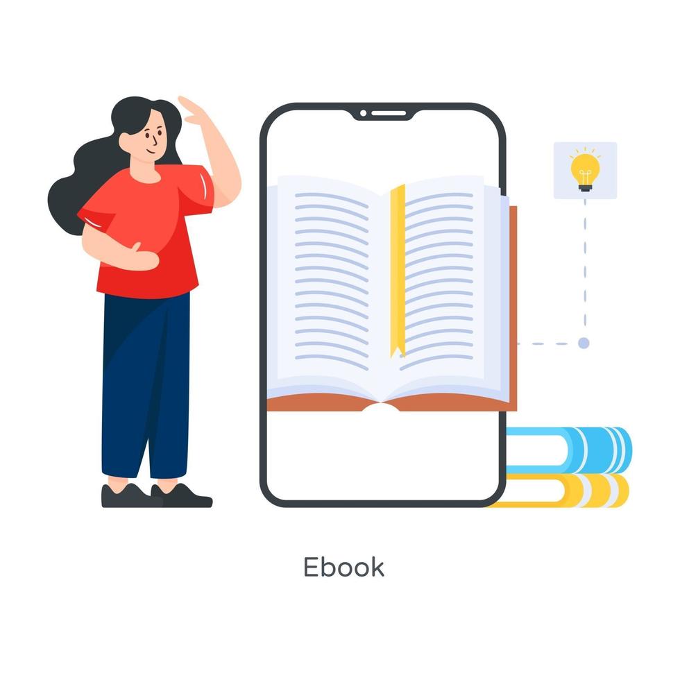 aprendizaje de libros electrónicos vector