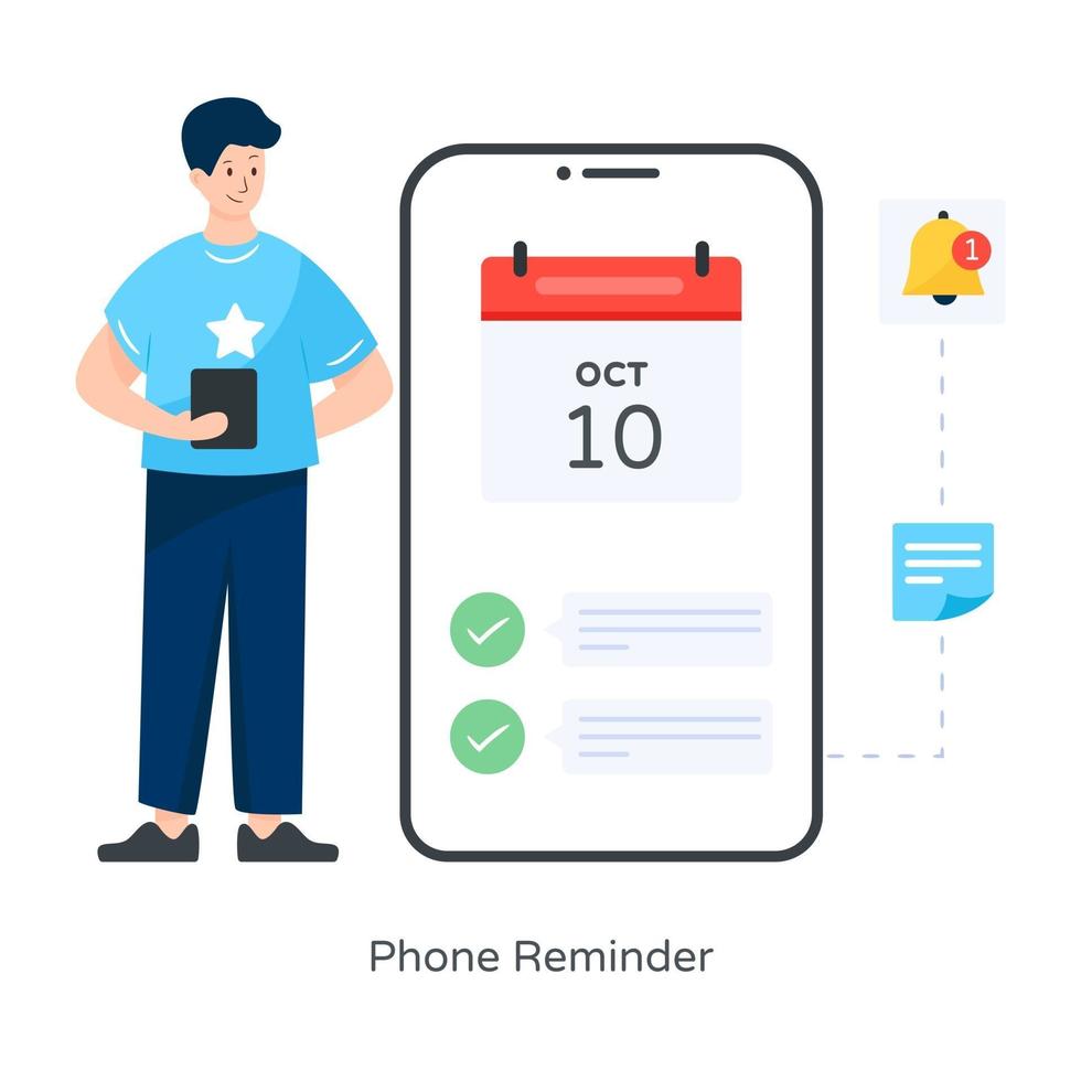 User  Phone Reminder vector