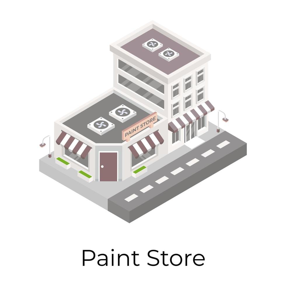 Paint Store and Shop vector