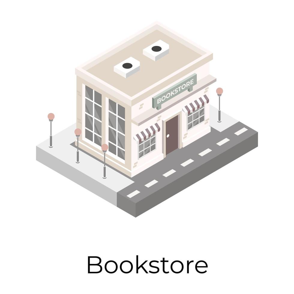 edificio de la librería vector