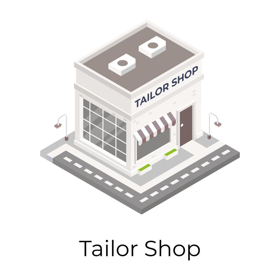 Tailor Shop Building vector