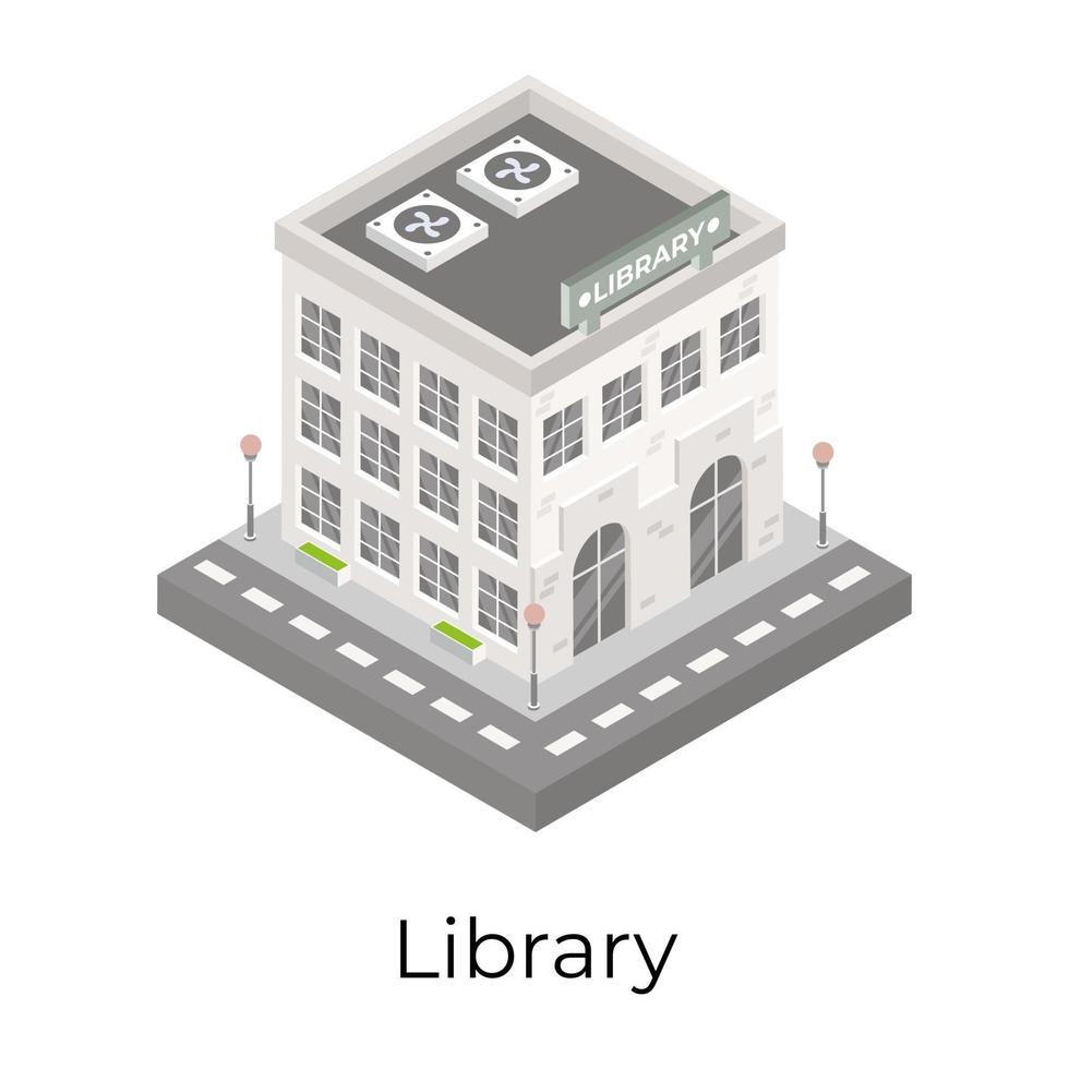 Library Building and Architecture vector