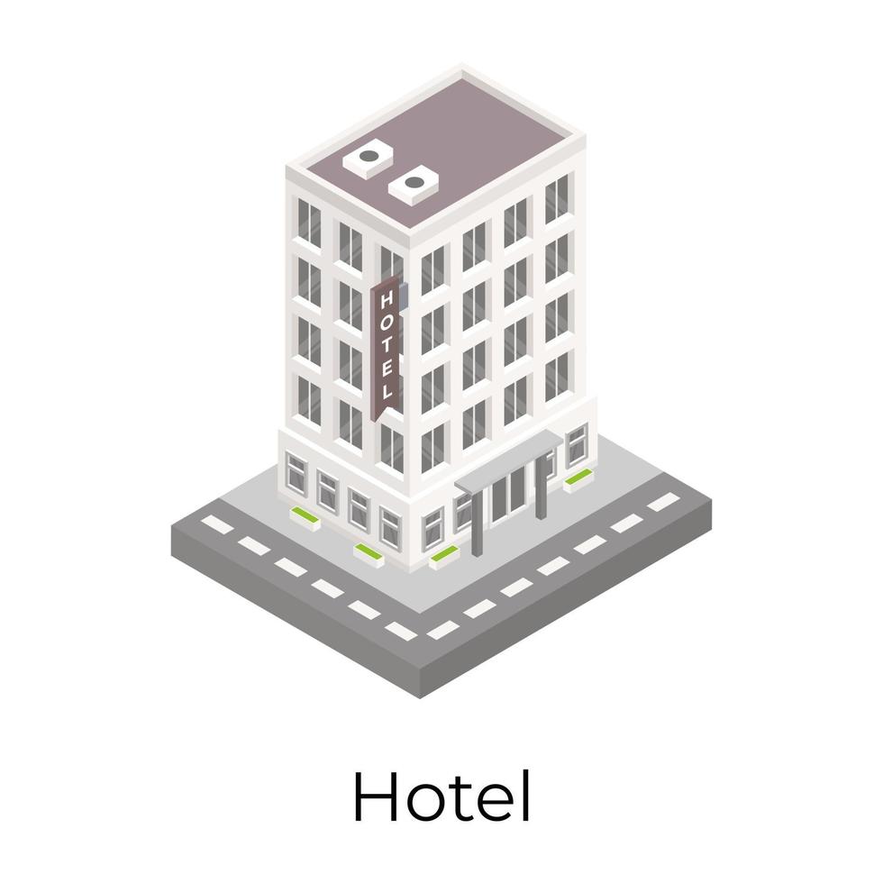 Hotel Tower Building vector