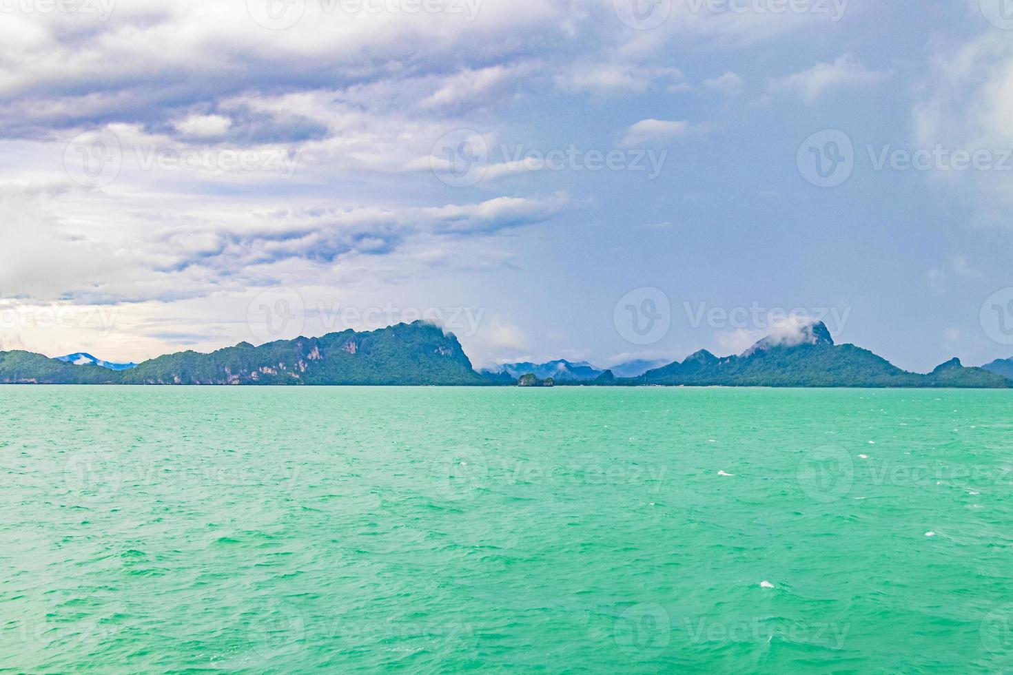Travel to Don Sak over turquoise water, tropical seascape in Thailand photo