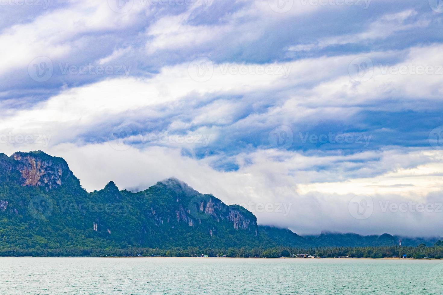 Travel to Don Sak over turquoise water, tropical seascape in Thailand photo