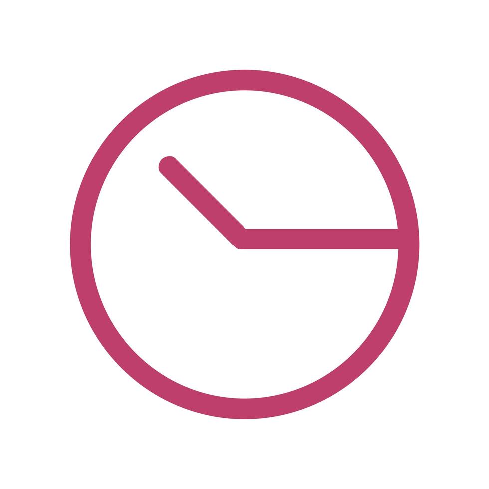 reloj con flechas icono de vector de línea gruesa