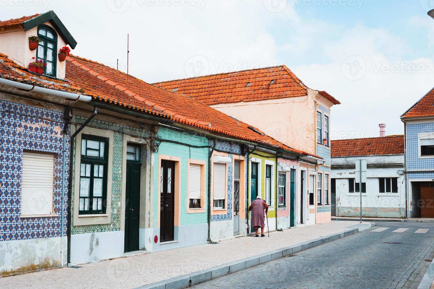 Aveiro, Portugal. Typical houses photo