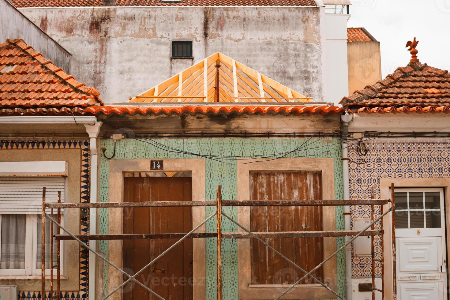 Aveiro, Portugal. Typical houses photo