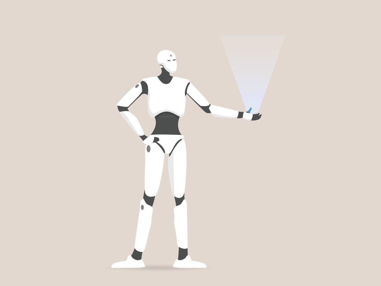 Artificial intelligence futuristic robot character vector